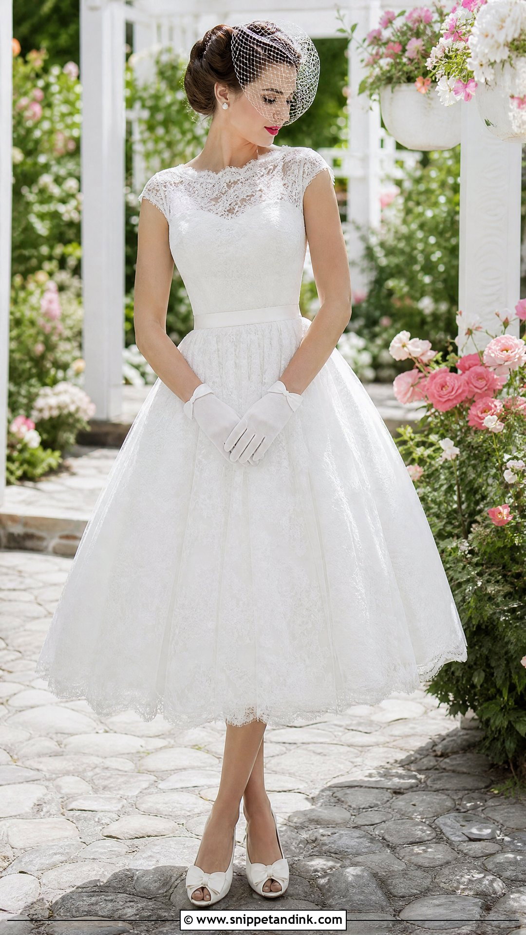1950s Tea Length Bride Dress - Snippet and Ink - 25 Vintage Bride Dress Ideas