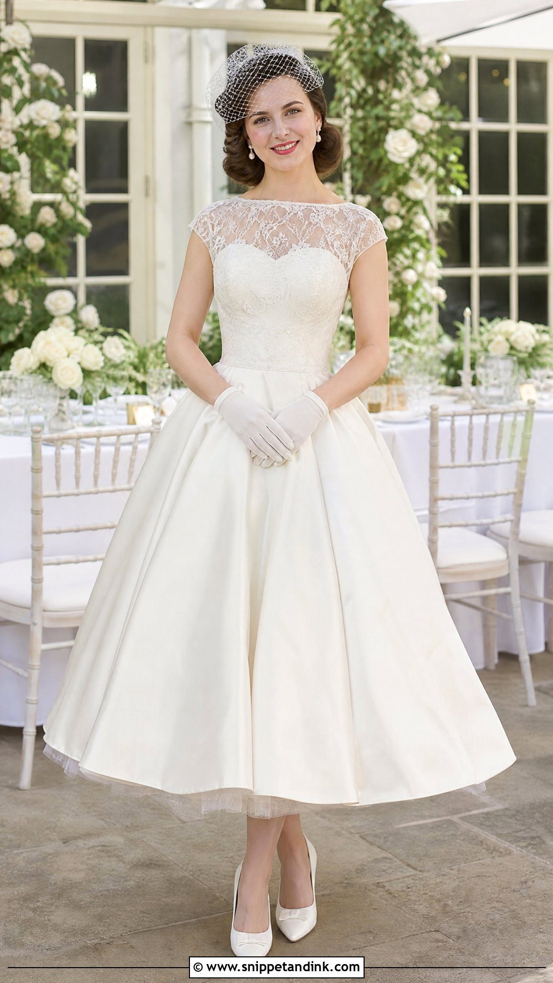 1950s Tea Length Wedding Dress - Snippet and Ink - 25 Old Fashioned Wedding Dress Ideas