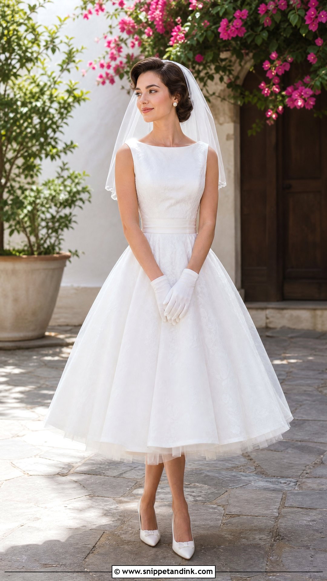 1950s Tea Length Wedding Dress - Snippet and Ink - 20 Retro Wedding Dresses