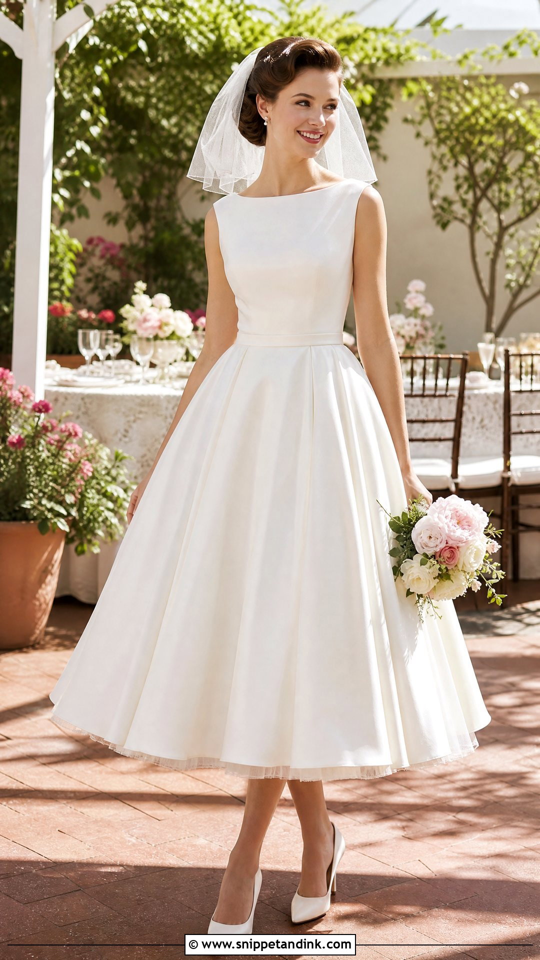 1950s Tea Length Wedding Dress - Snippet and Ink - 20 Old School Wedding Dress Ideas