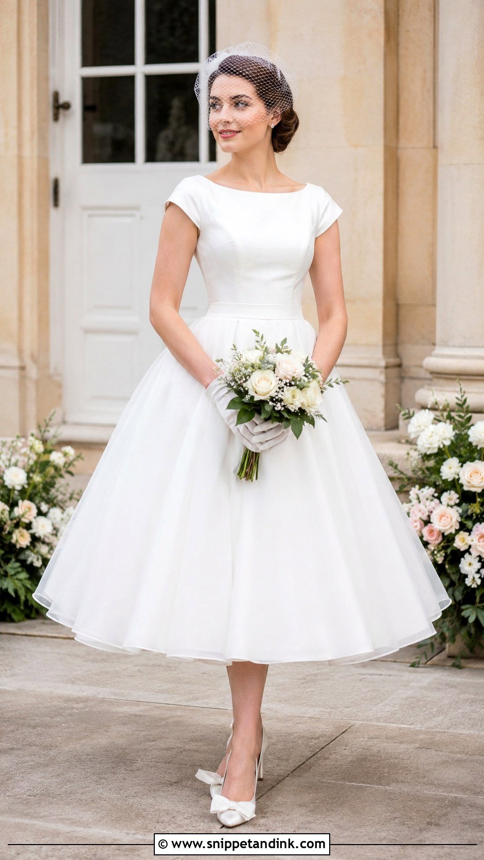 1950s Tea Length Wedding Dress - Snippet and Ink - 25 Retro Wedding Dress Ideas