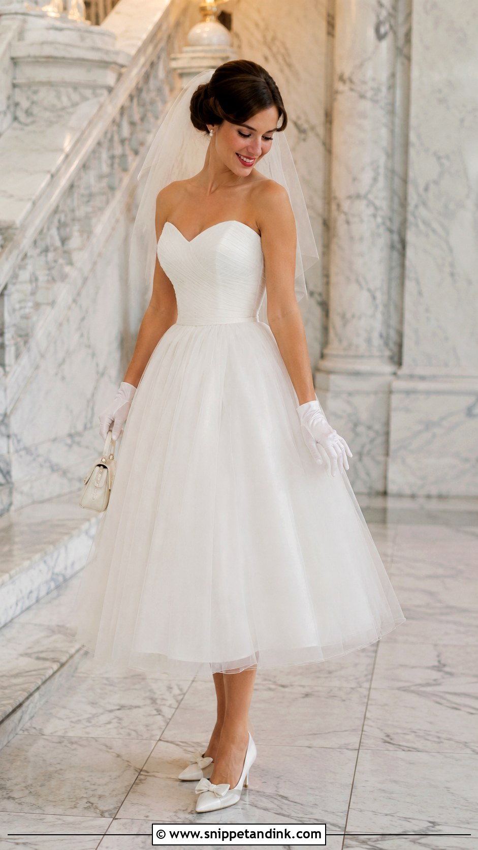 1950s Tea Length Wedding Dress - Snippet and Ink - 30 Unique Vintage Wedding Dresses