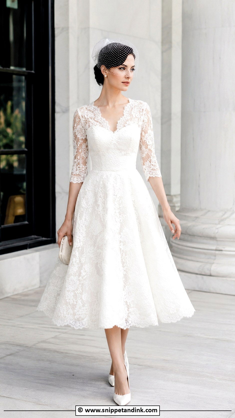 1950s Wedding Dress With Birdcage Veil - Snippet and Ink - 30 1950s Wedding Dress Ideas