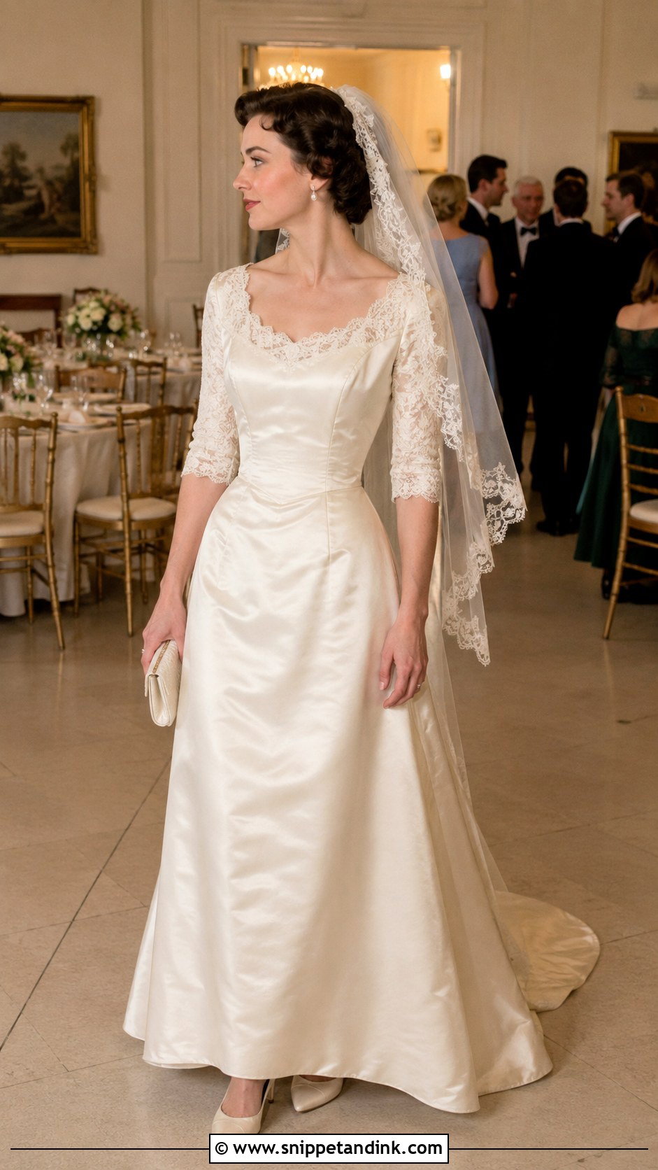 1959 Ecru Satin Wedding Dress - Snippet and Ink - 20 1959 Wedding Dress Ideas