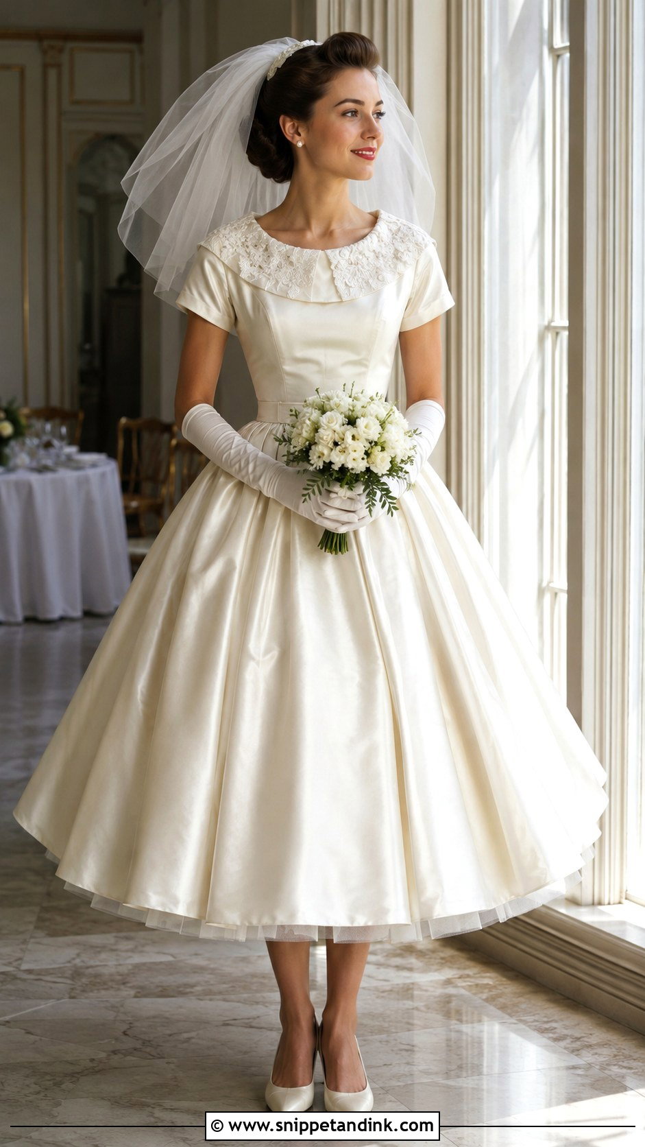1959 Portrait Collar Wedding Dress - Snippet and Ink - 20 1959 Wedding Dress Ideas