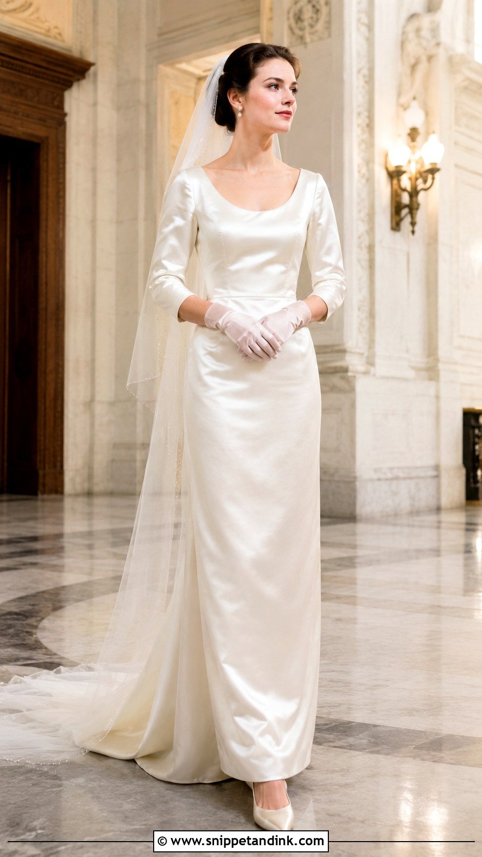 1959 Satin Column Wedding Dress - Snippet and Ink - 20 1959 Wedding Dress Ideas