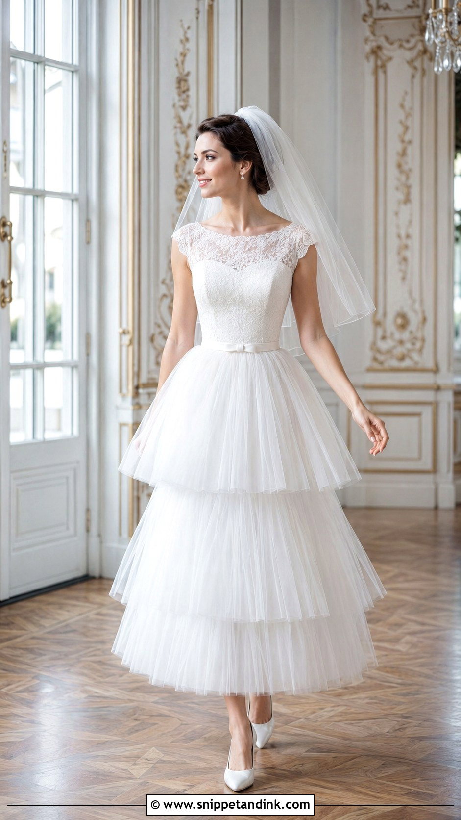 1959 Tiered Tulle Wedding Dress - Snippet and Ink - 20 1959 Wedding Dress Ideas