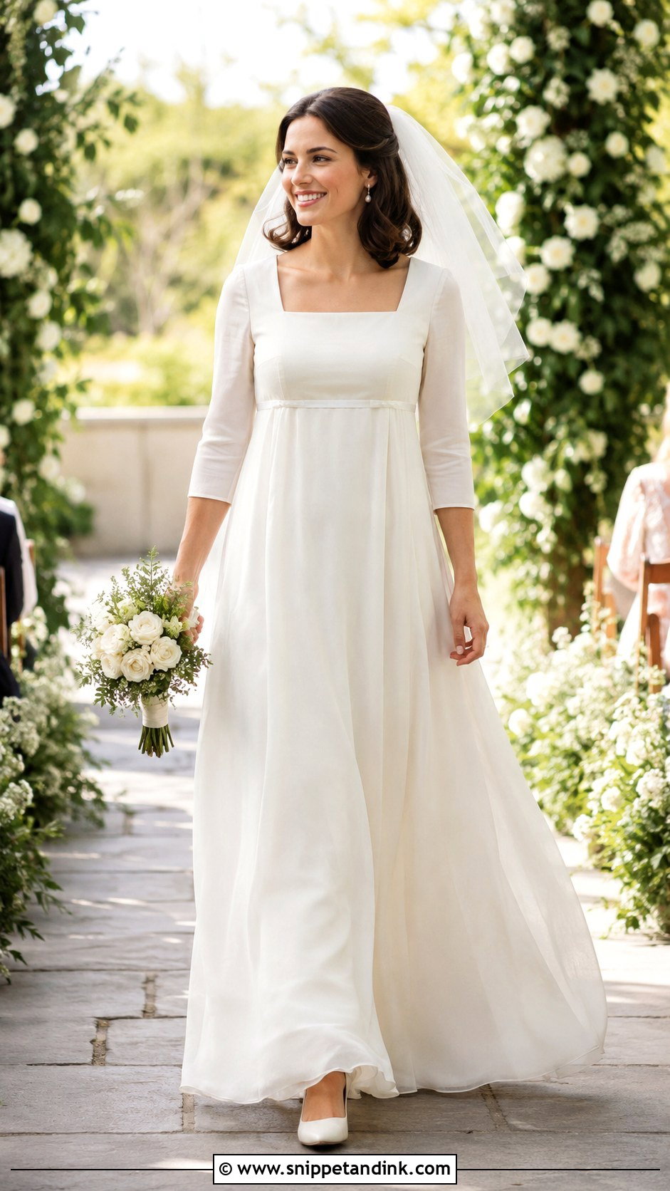 1960 Empire Waist Wedding Dress - Snippet and Ink - 20 1960 Wedding Dress Ideas