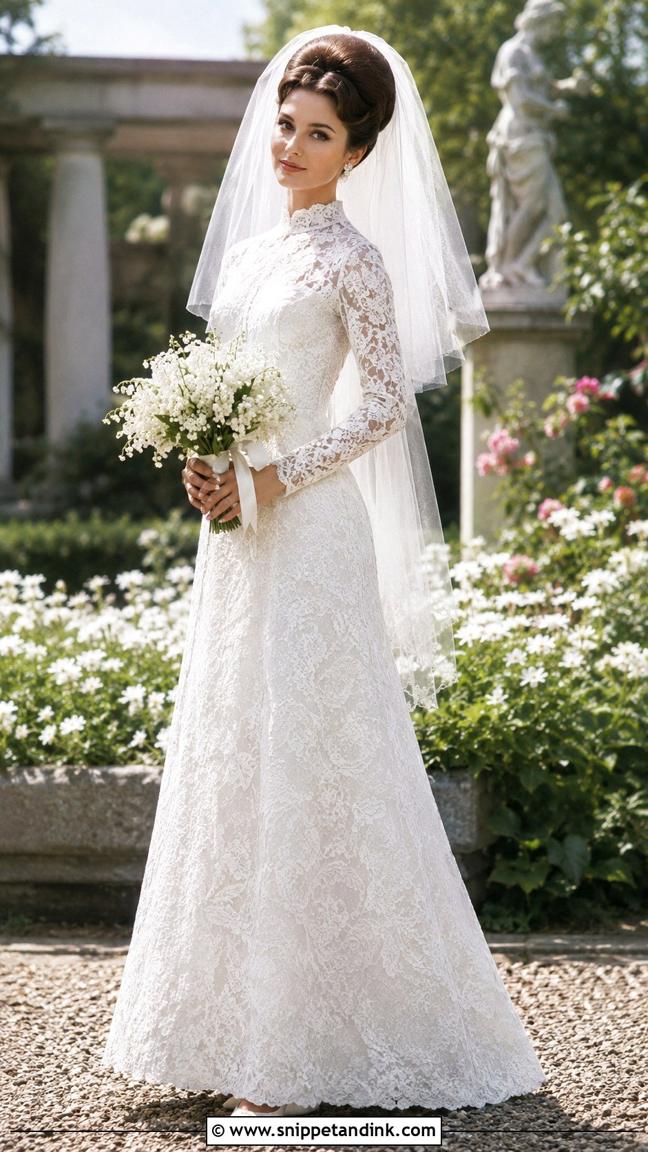 1960 Lace Wedding Dress With Long Sleeves - Snippet and Ink - 20 1960 Wedding Dress Ideas