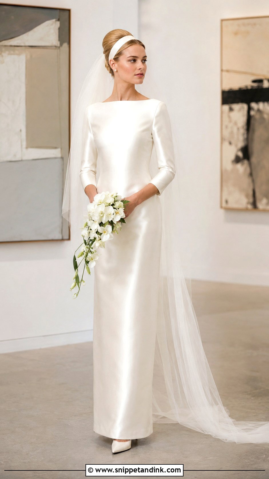 1960 Satin Column Wedding Dress - Snippet and Ink - 20 1960 Wedding Dress Ideas