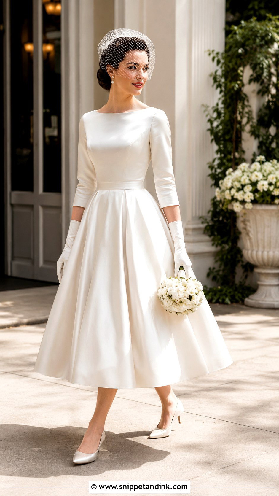 1960 Tea Length Wedding Dress - Snippet and Ink - 20 1960 Wedding Dress Ideas