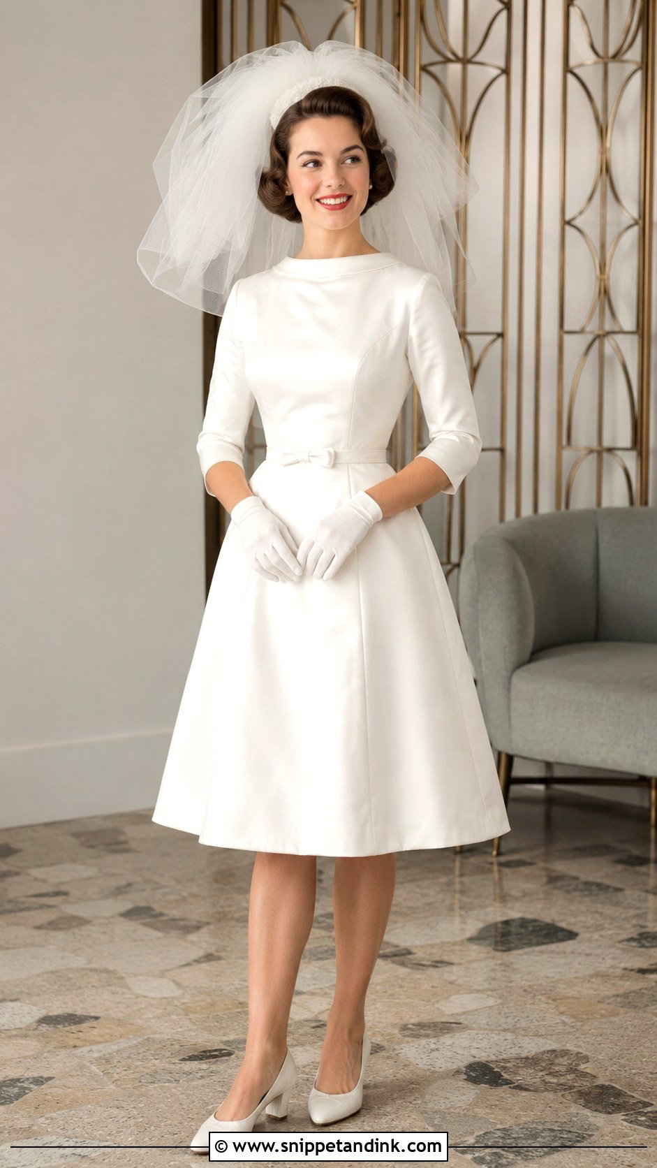 1960 Wedding Dress With Bubble Veil - Snippet and Ink - 20 1960 Wedding Dress Ideas