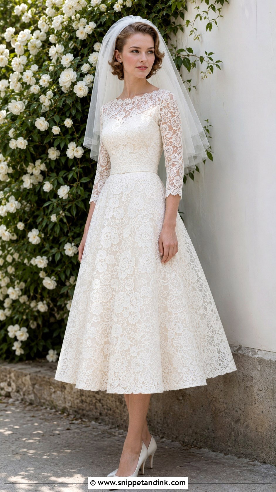 1960 Wedding Dress With Floral Lace - Snippet and Ink - 20 1960 Wedding Dress Ideas