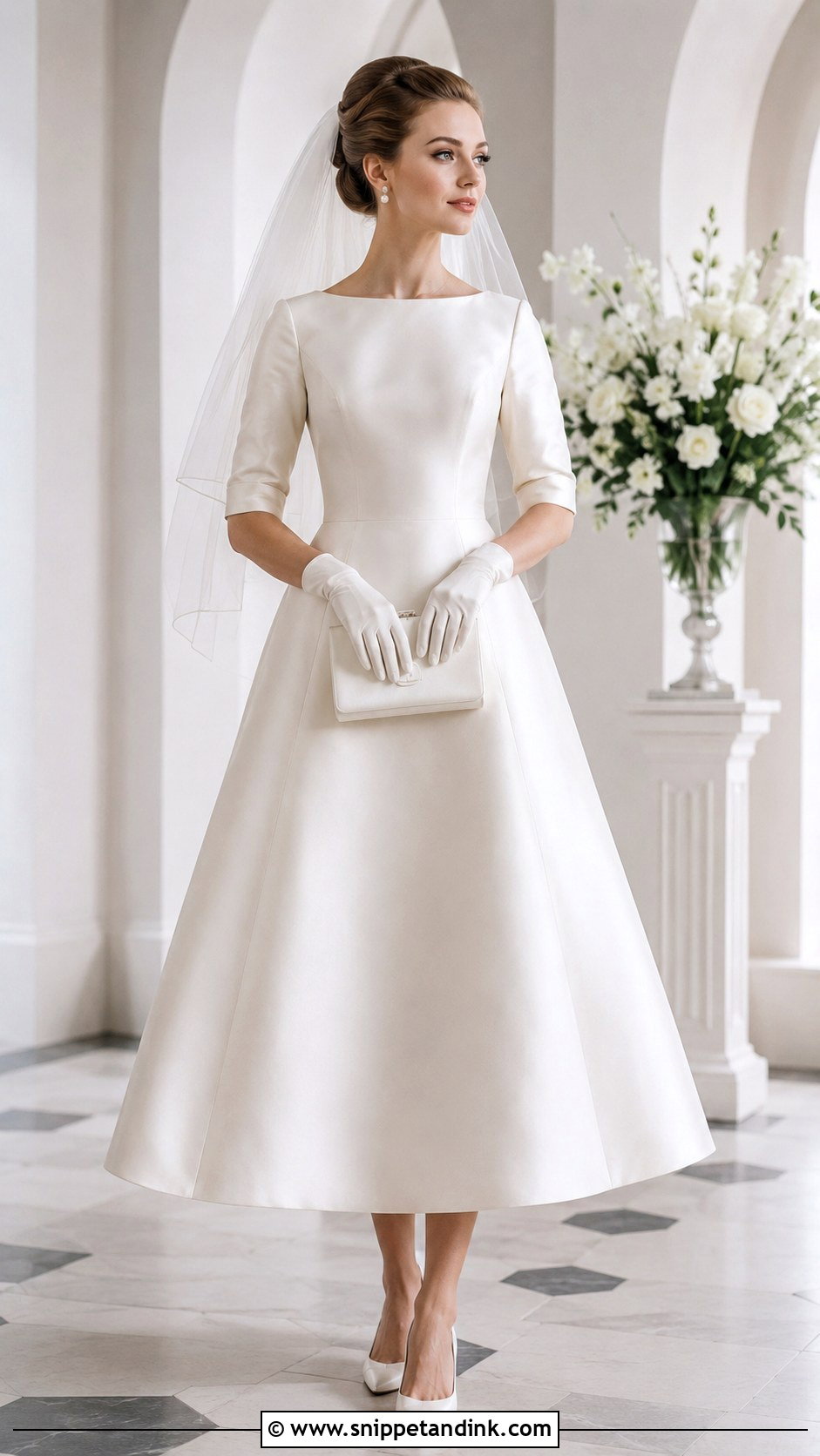 1960s A Line Satin Wedding Dress - Snippet and Ink - 20 1960s Wedding Dress Ideas