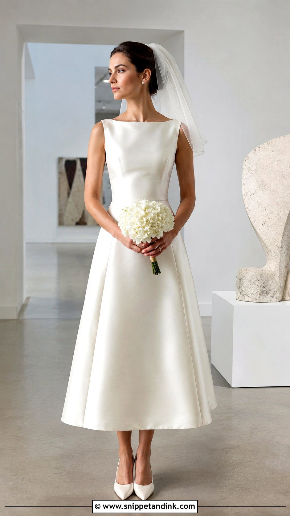 1960s Bateau Neck Wedding Dress - Snippet and Ink - 20 Vintage Inspired Wedding Dress Ideas
