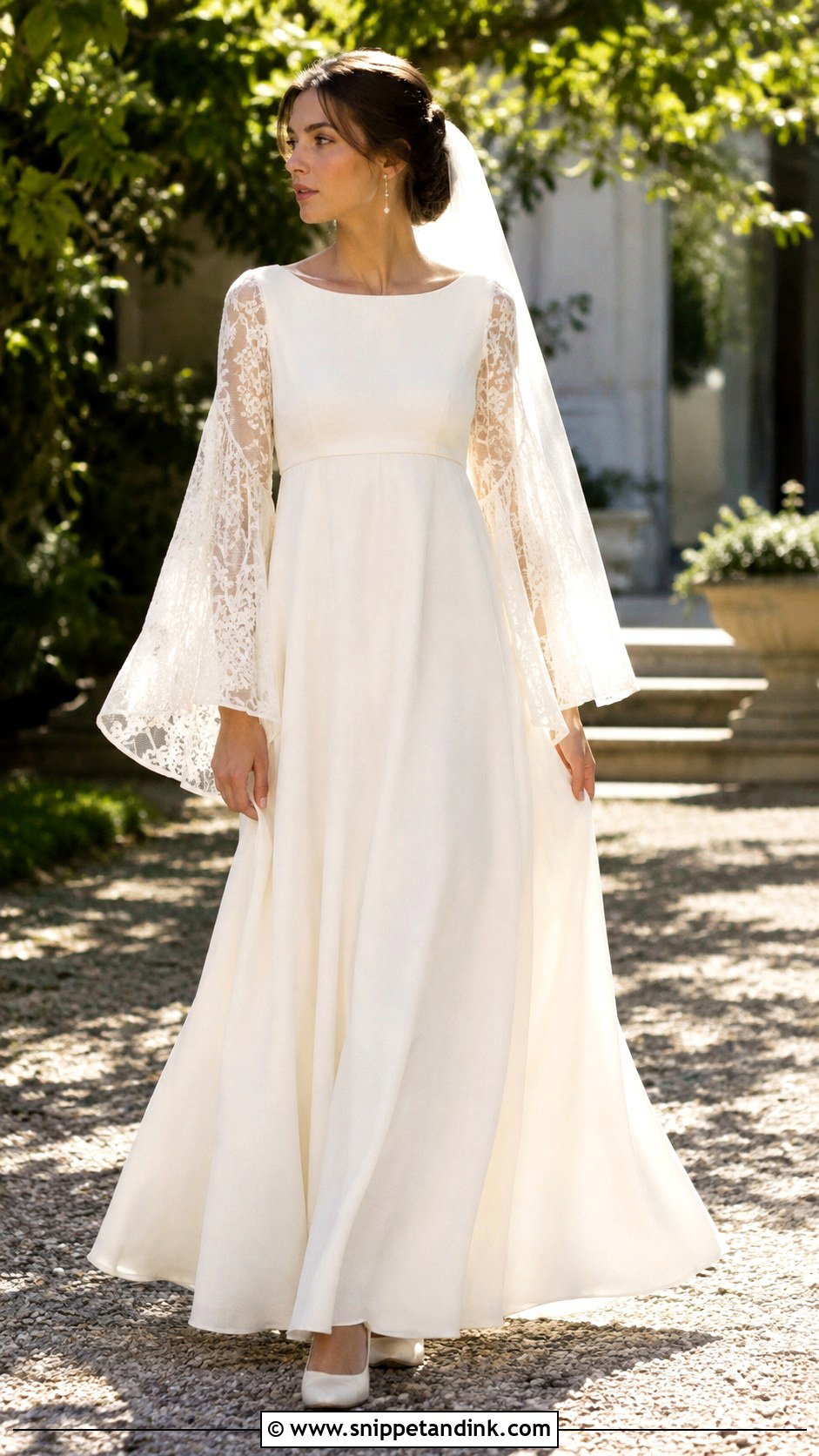 1960s Bell Sleeve Wedding Dress - Snippet and Ink - 20 1960s Wedding Dress Ideas