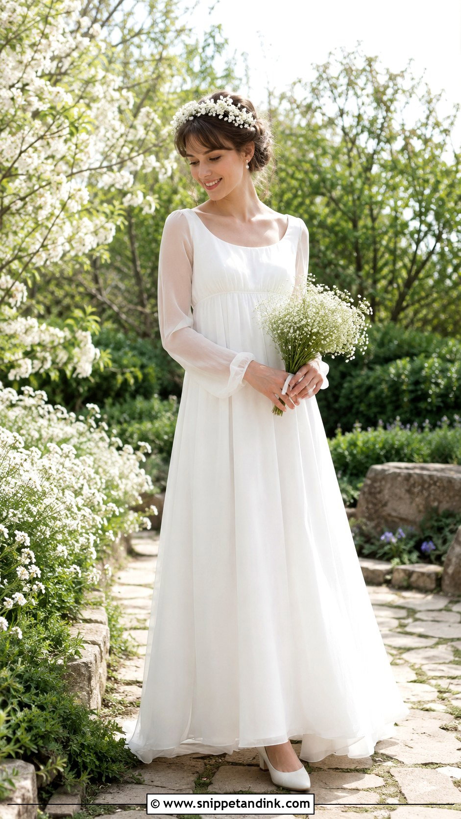 1960s Chiffon Wedding Dress - Snippet and Ink - 25 1960s Wedding Dresses