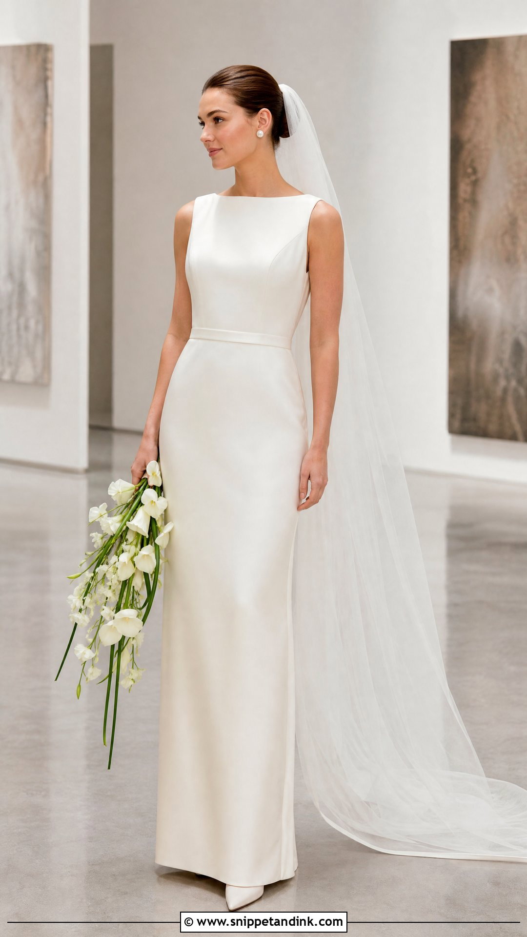 1960s Column Wedding Dress - Snippet and Ink - 20 Vintage Retro Wedding Dress Ideas