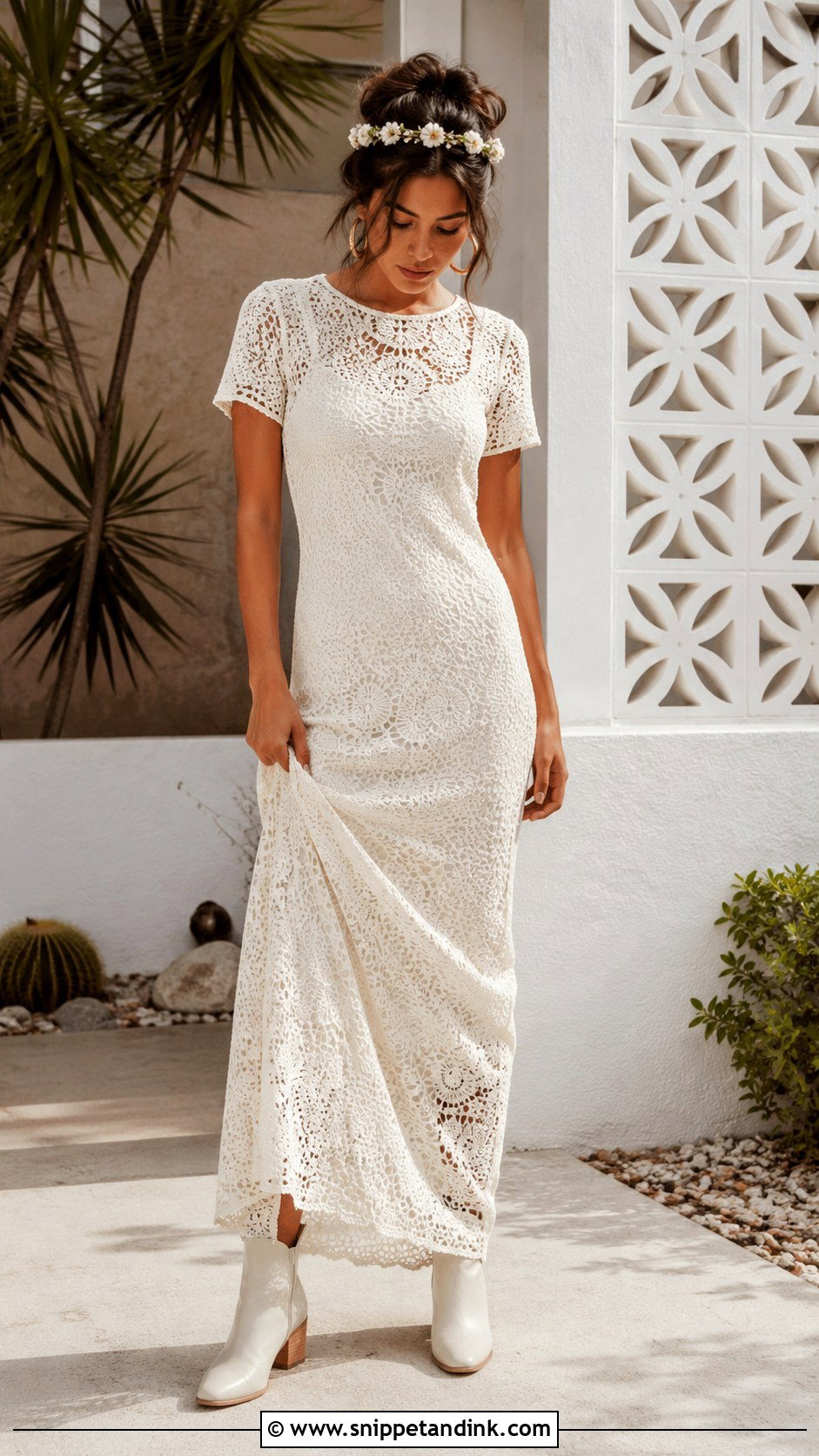 1960s Crochet Wedding Dress - Snippet and Ink - 20 Boho Vintage Wedding Dress Ideas