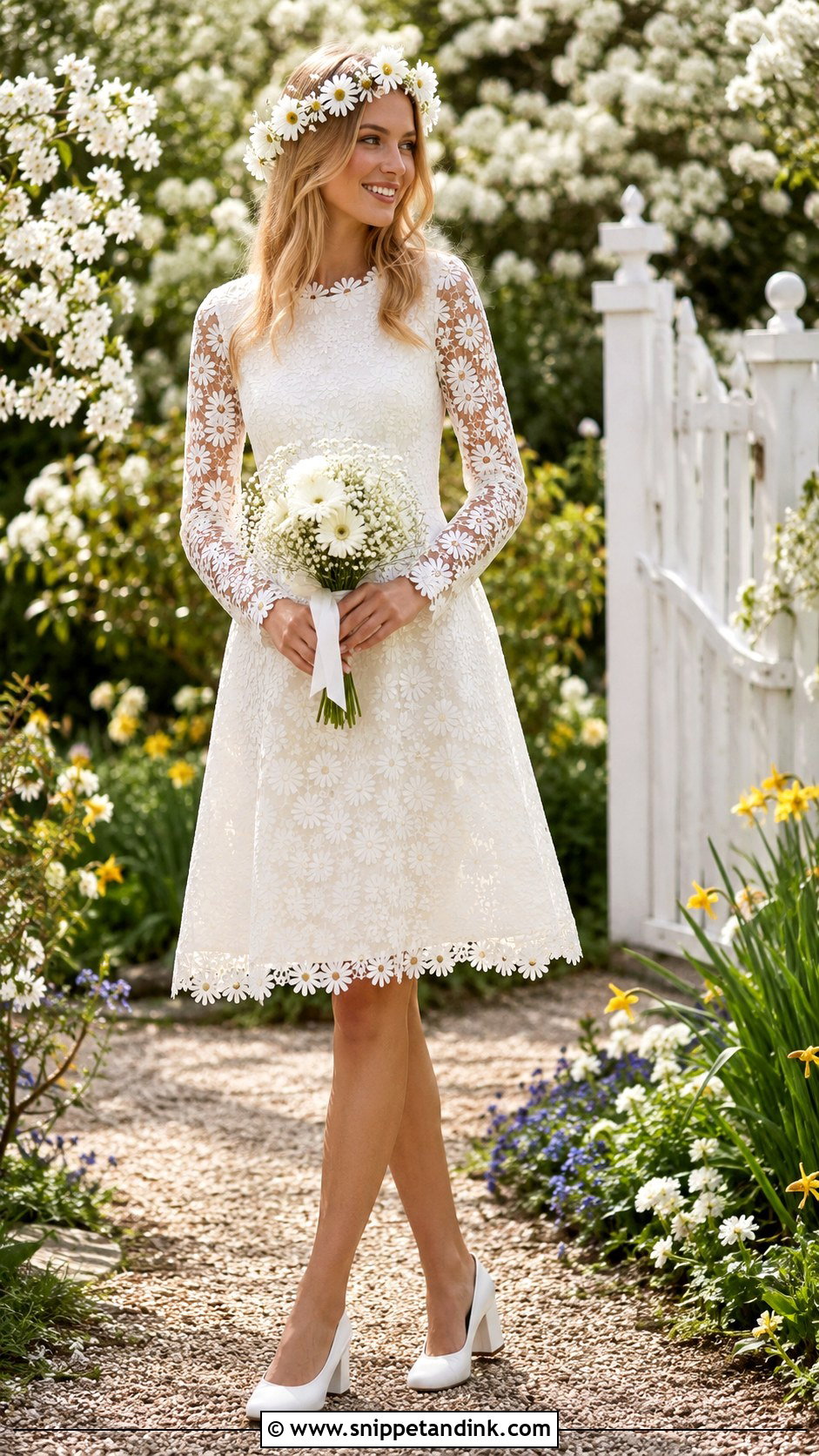 1960s Daisy Wedding Dress - Snippet and Ink - 25 1960s Wedding Dresses