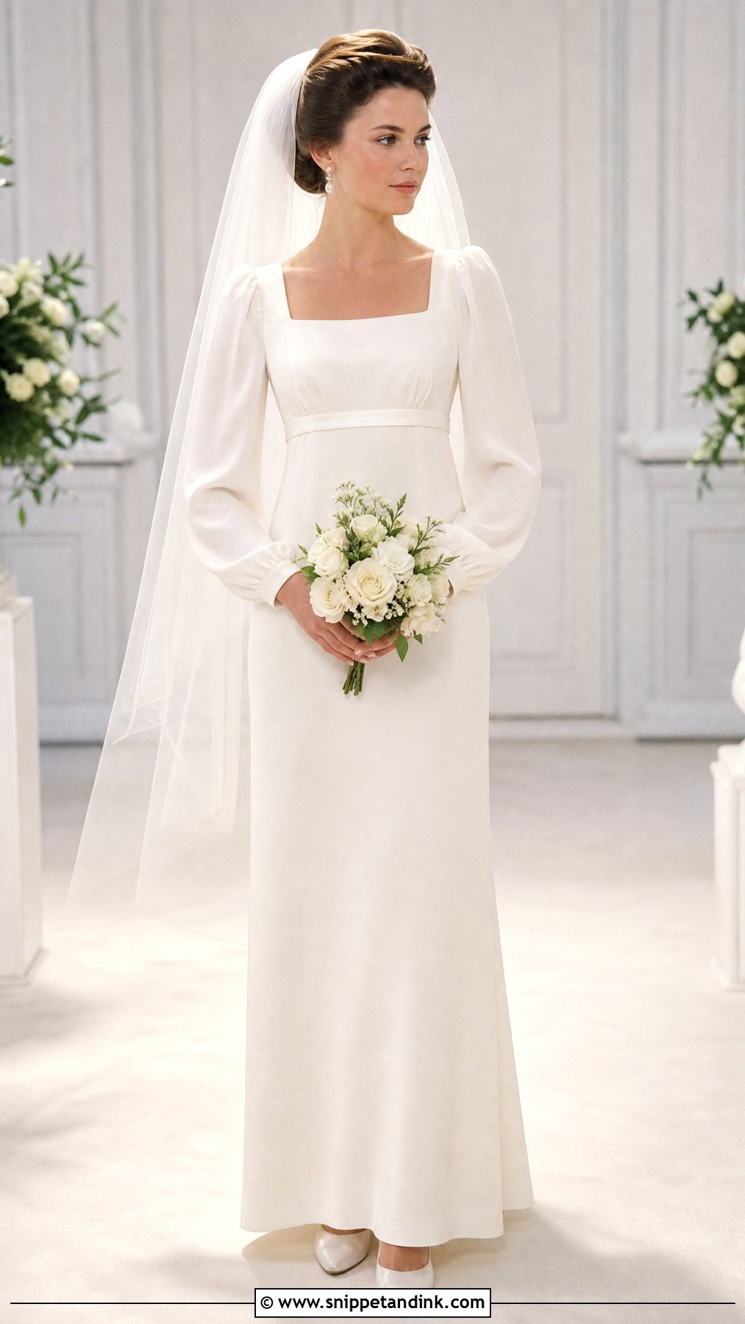 1960s Empire Line Wedding Dress - Snippet and Ink - 20 Old School Wedding Dress Ideas