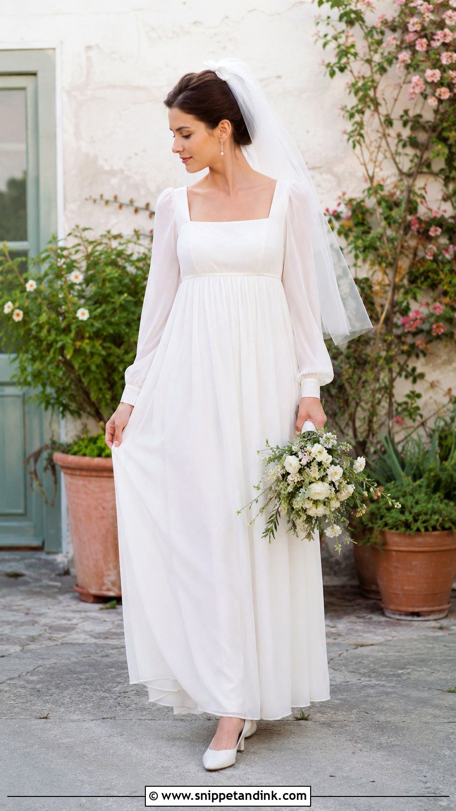 1960s Empire Waist Wedding Dress - Snippet and Ink - 25 Vintage Wedding Dress Aesthetic Ideas