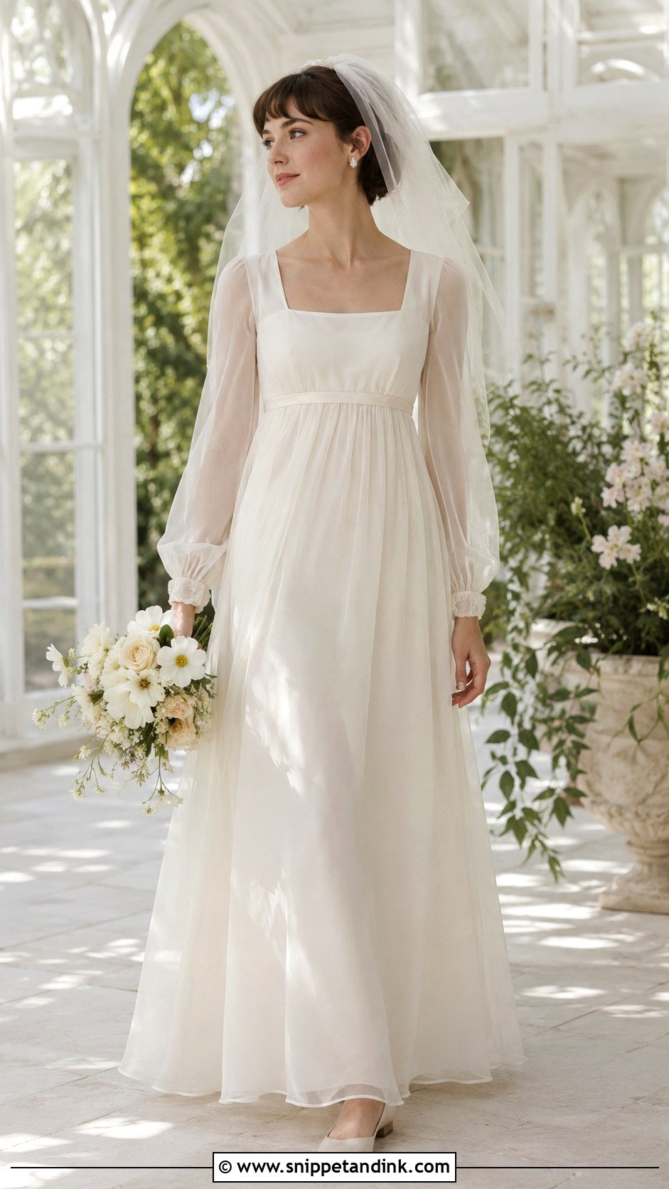 1960s Empire Waist Wedding Dress - Snippet and Ink - 20 Elegant Vintage Wedding Dress Ideas
