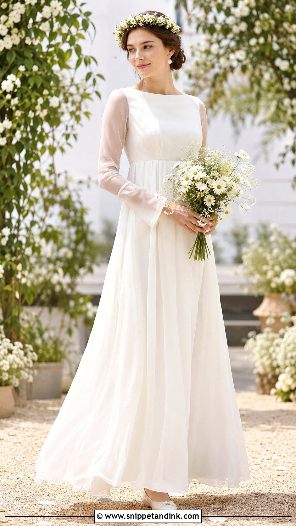 1960s Empire Waist Wedding Dress - Snippet and Ink - 20 Vintage Wedding Dress 1960s Ideas