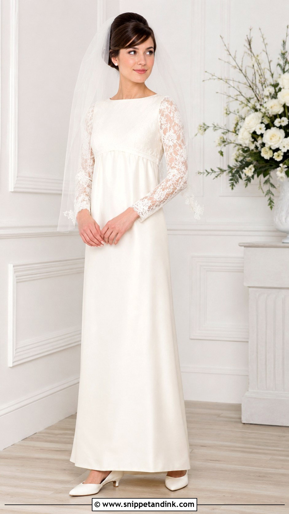 1960s Long Sleeve Wedding Dress - Snippet and Ink - 25 1960s Wedding Dresses