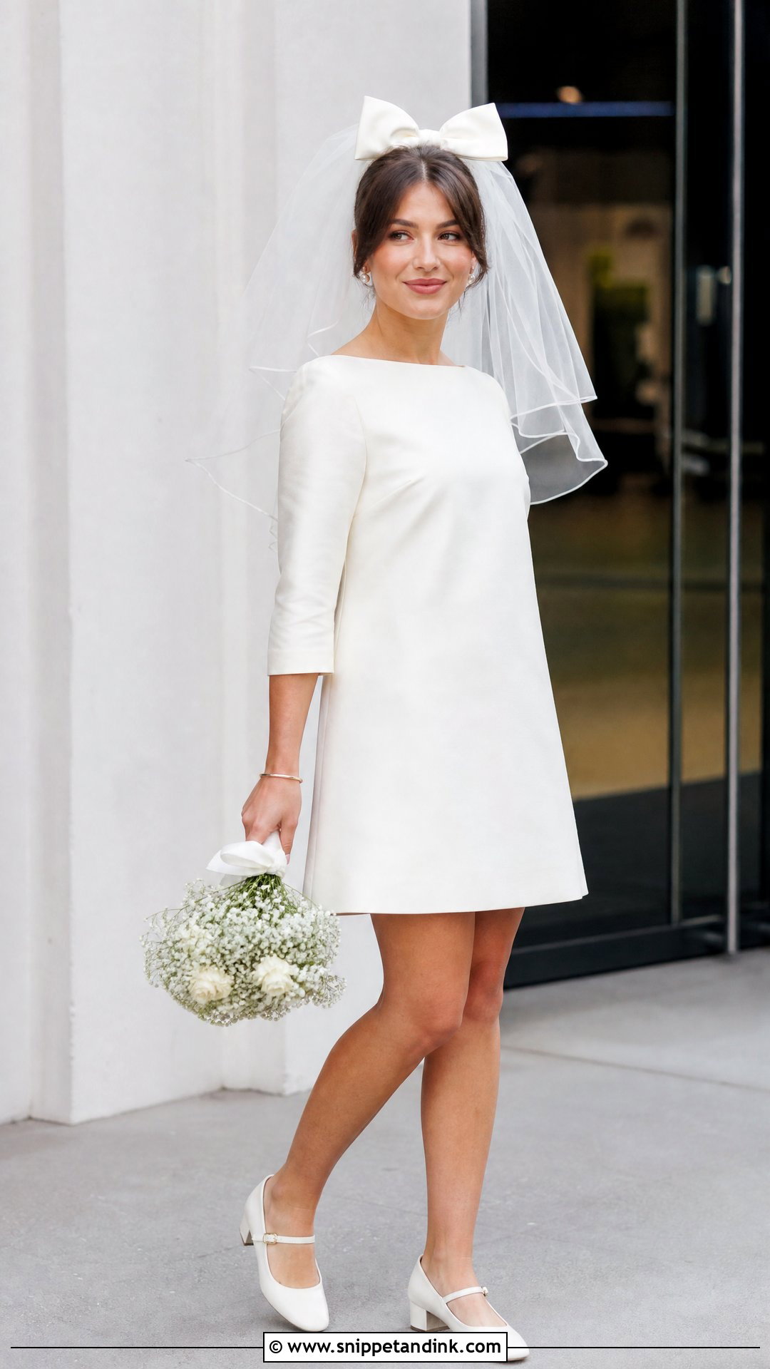 1960s Mod Mini Vintage Bridal Gown - Snippet and Ink - 20 Vintage Bridal Gown Ideas