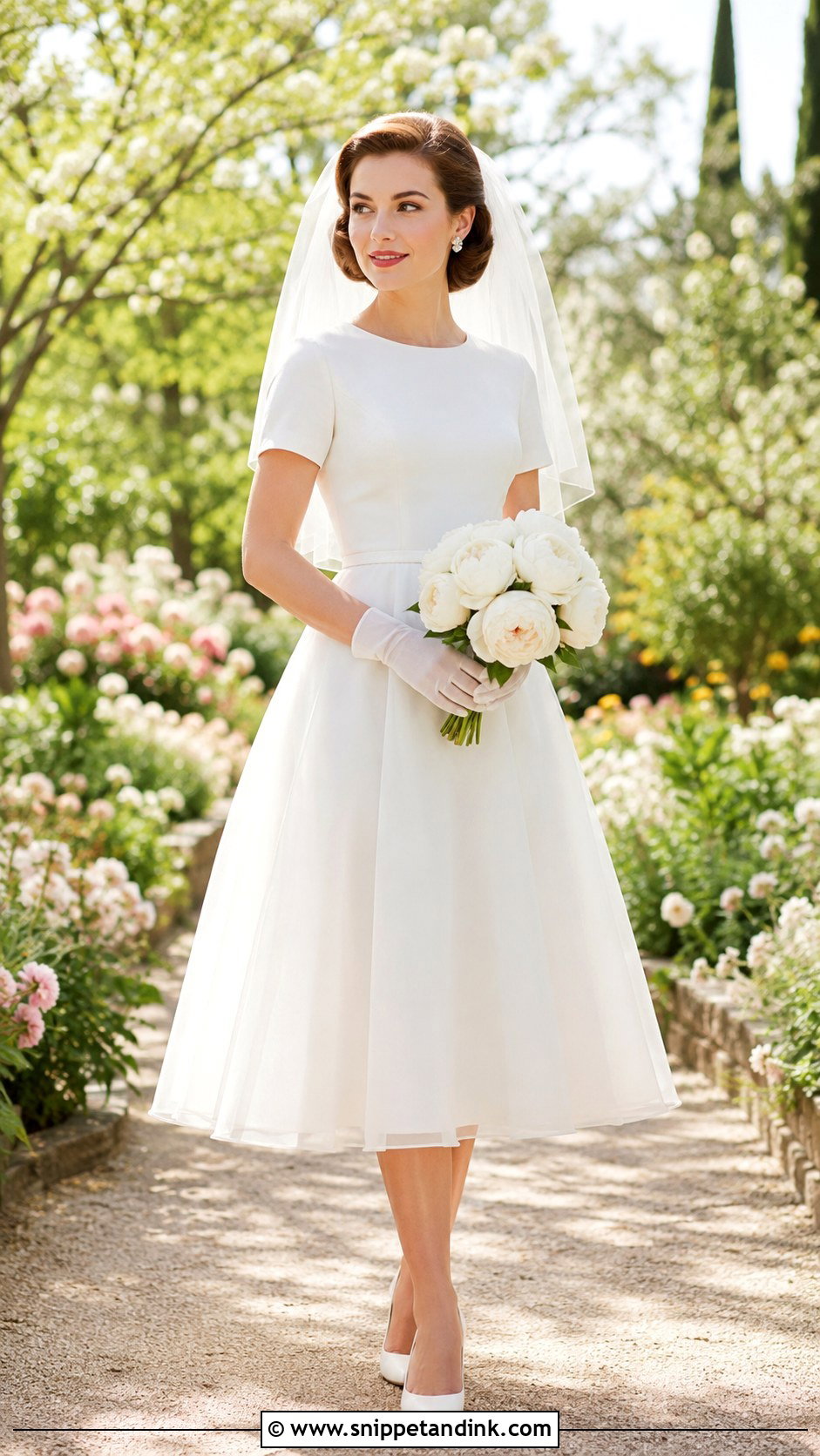 1960s Short Sleeve Wedding Dress - Snippet and Ink - 20 Vintage Wedding Dress 1960s Ideas