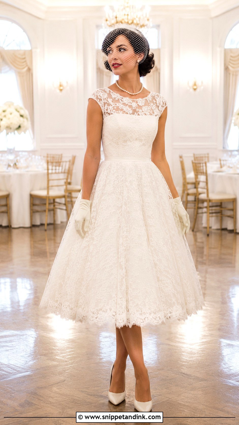 1960s Tea Length Wedding Dress - Snippet and Ink - 25 1960s Wedding Dresses