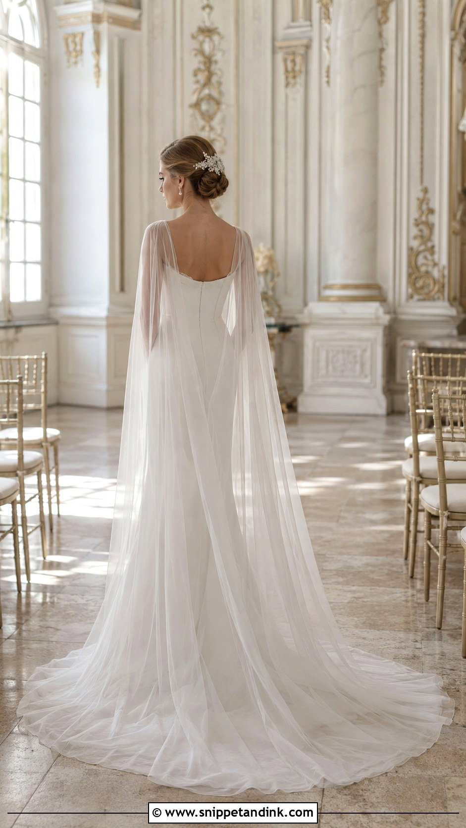1960s Watteau Train Wedding Dress - Snippet and Ink - 20 1960s Wedding Dress Ideas