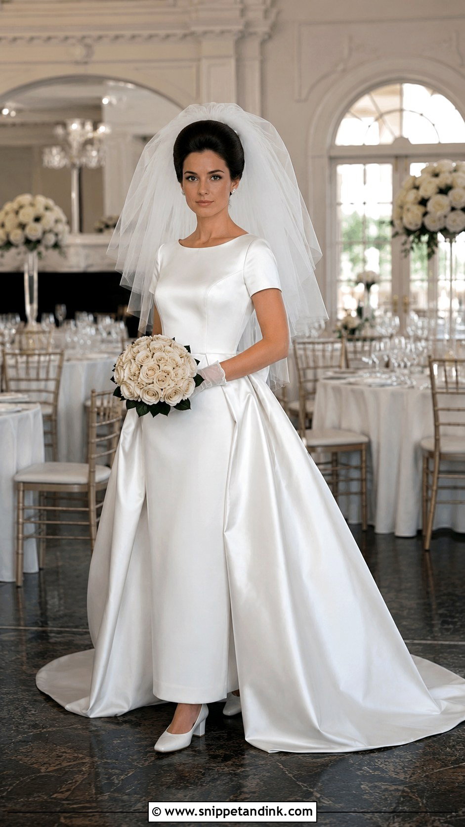 1960s Wedding Dress With Detachable Train - Snippet and Ink - 20 Vintage Wedding Dress 1960s Ideas