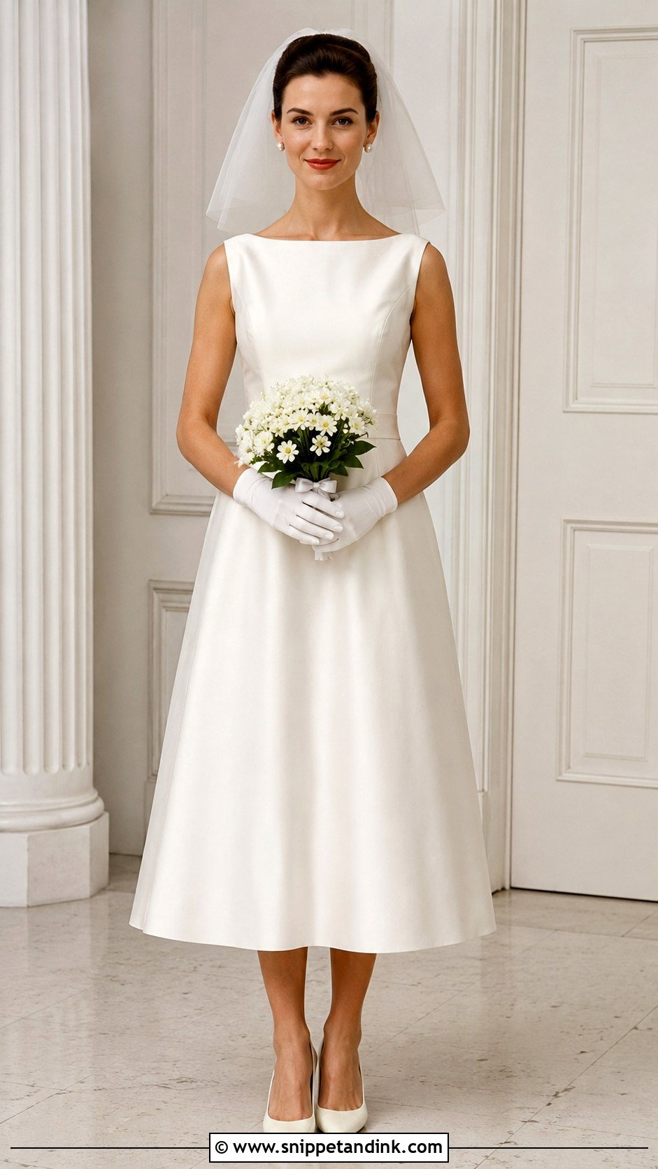1960s Wedding Dress With Gloves - Snippet and Ink - 25 1960s Wedding Dresses