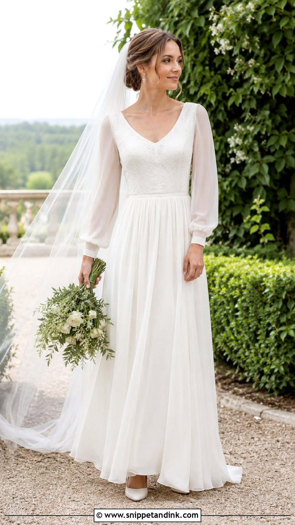 1970 Chiffon Wedding Dress - Snippet and Ink - 25 1970 Wedding Dress Ideas