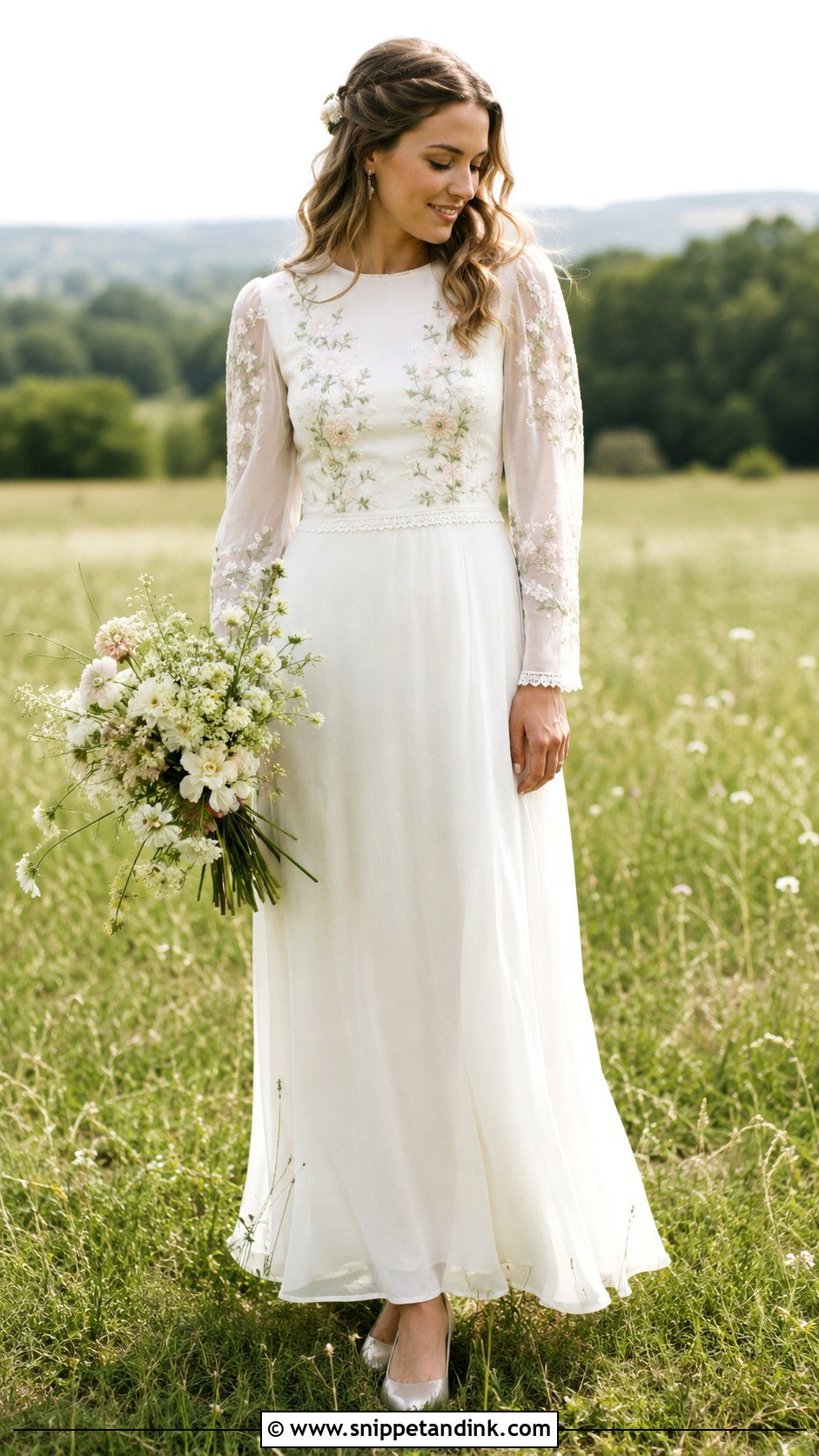 1970 Embroidered Wedding Dress - Snippet and Ink - 25 1970 Wedding Dress Ideas