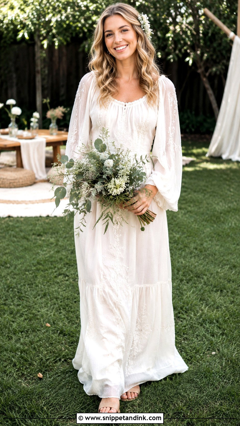 1970 Peasant Wedding Dress - Snippet and Ink - 25 1970 Wedding Dress Ideas