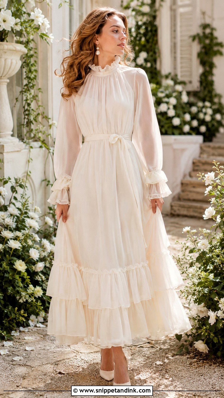 1970 Ruffle Wedding Dress - Snippet and Ink - 25 1970 Wedding Dress Ideas