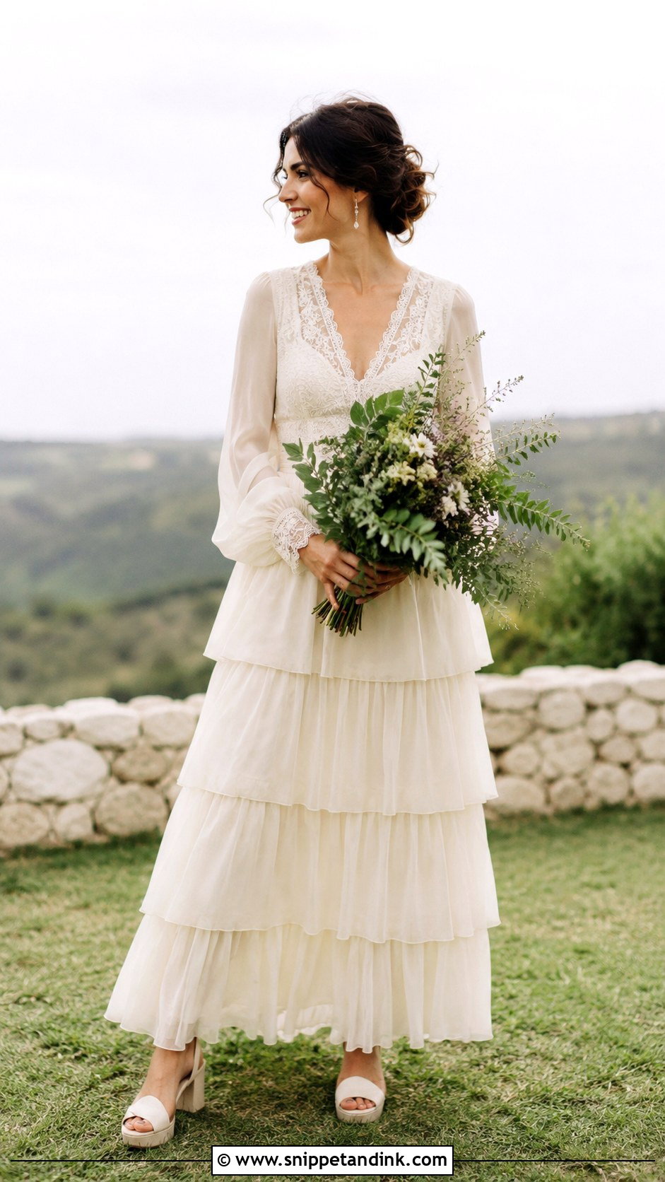 1970 Tiered Wedding Dress - Snippet and Ink - 25 1970 Wedding Dress Ideas