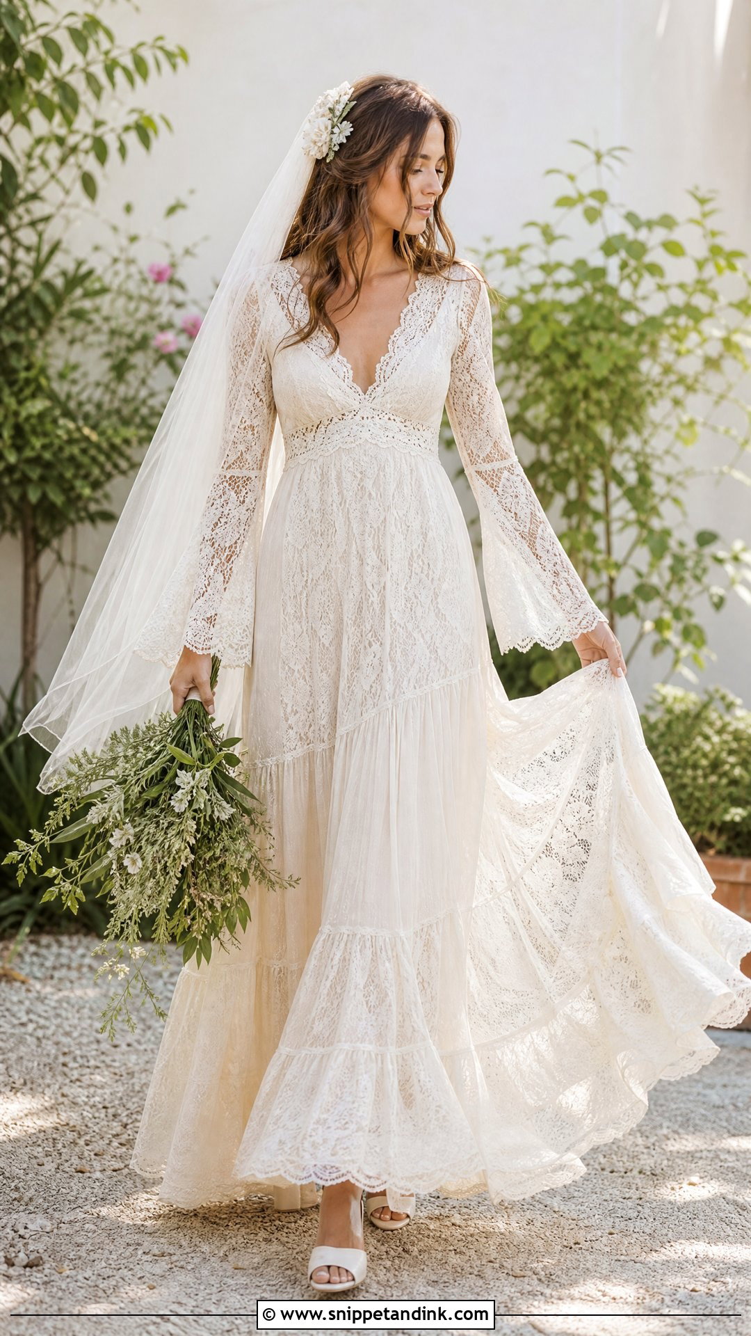 1970s Boho Lace Bridal Dress - Snippet and Ink - 20 Vintage Bridal Dresses