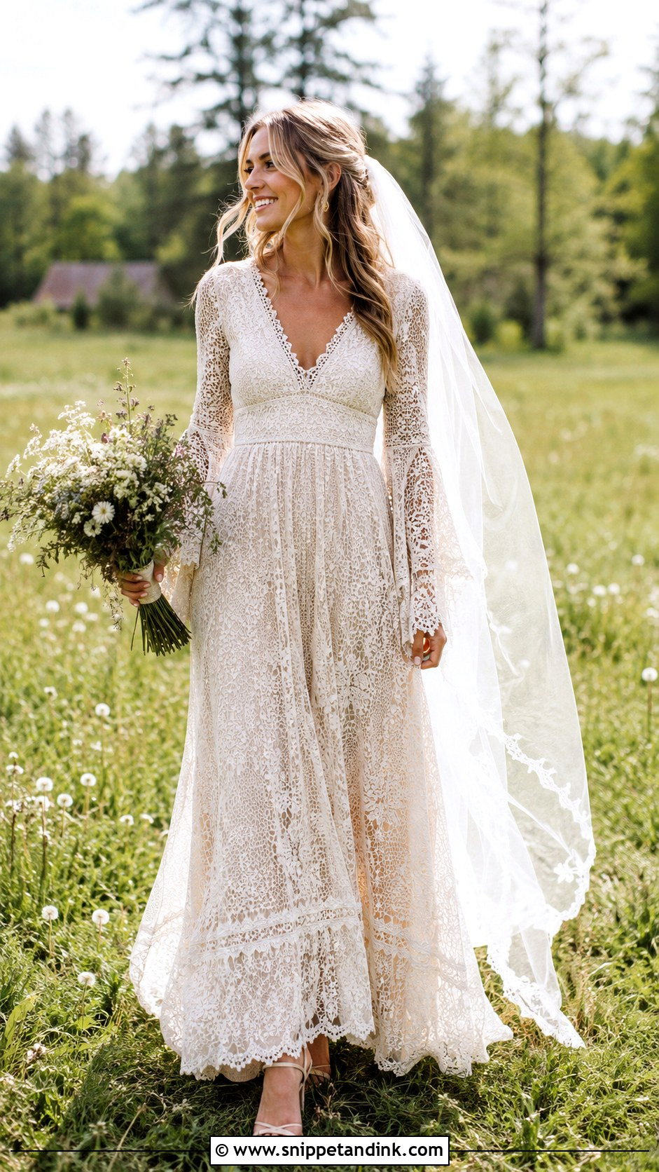 1970s Boho Lace Old Wedding Dress - Snippet and Ink - 25 Old Wedding Dresses