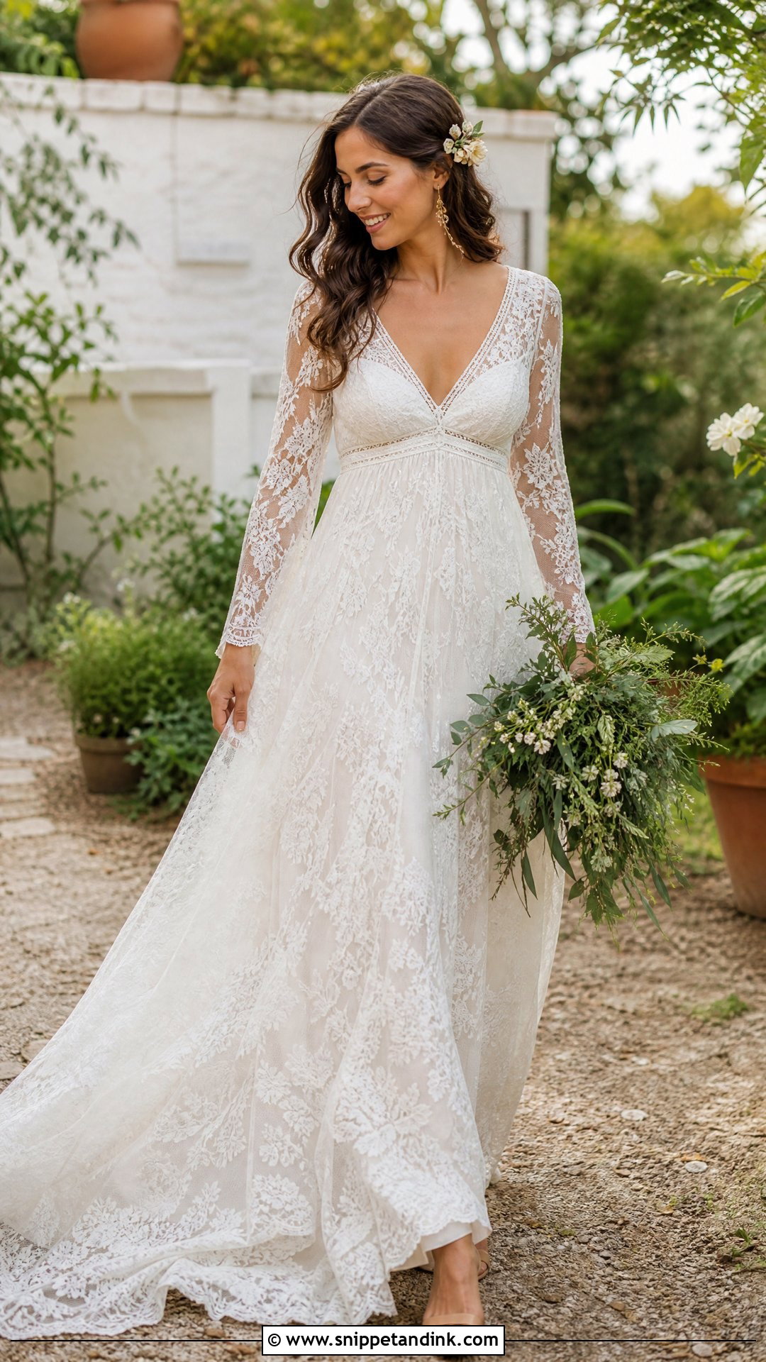 1970s Boho Lace Wedding Dress - Snippet and Ink - 20 Vintage Retro Wedding Dress Ideas