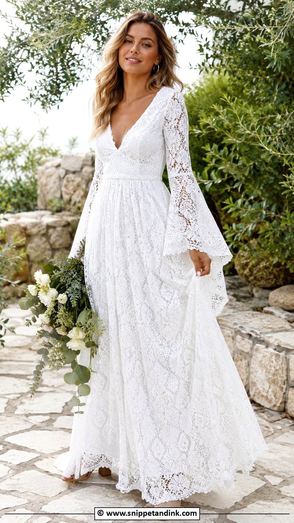 1970s Boho Lace Wedding Dress - Snippet and Ink - 30 Vintage Wedding Dress Ideas