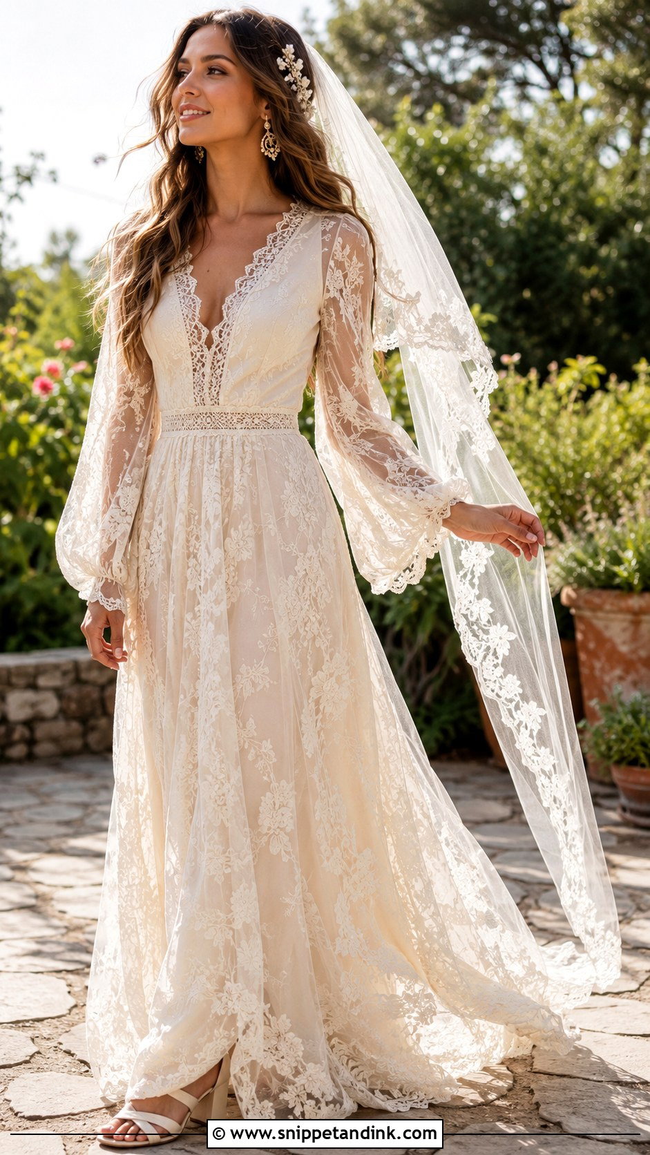 1970s Boho Lace Wedding Dress - Snippet and Ink - 20 Elegant Classy Vintage Wedding Dress Ideas