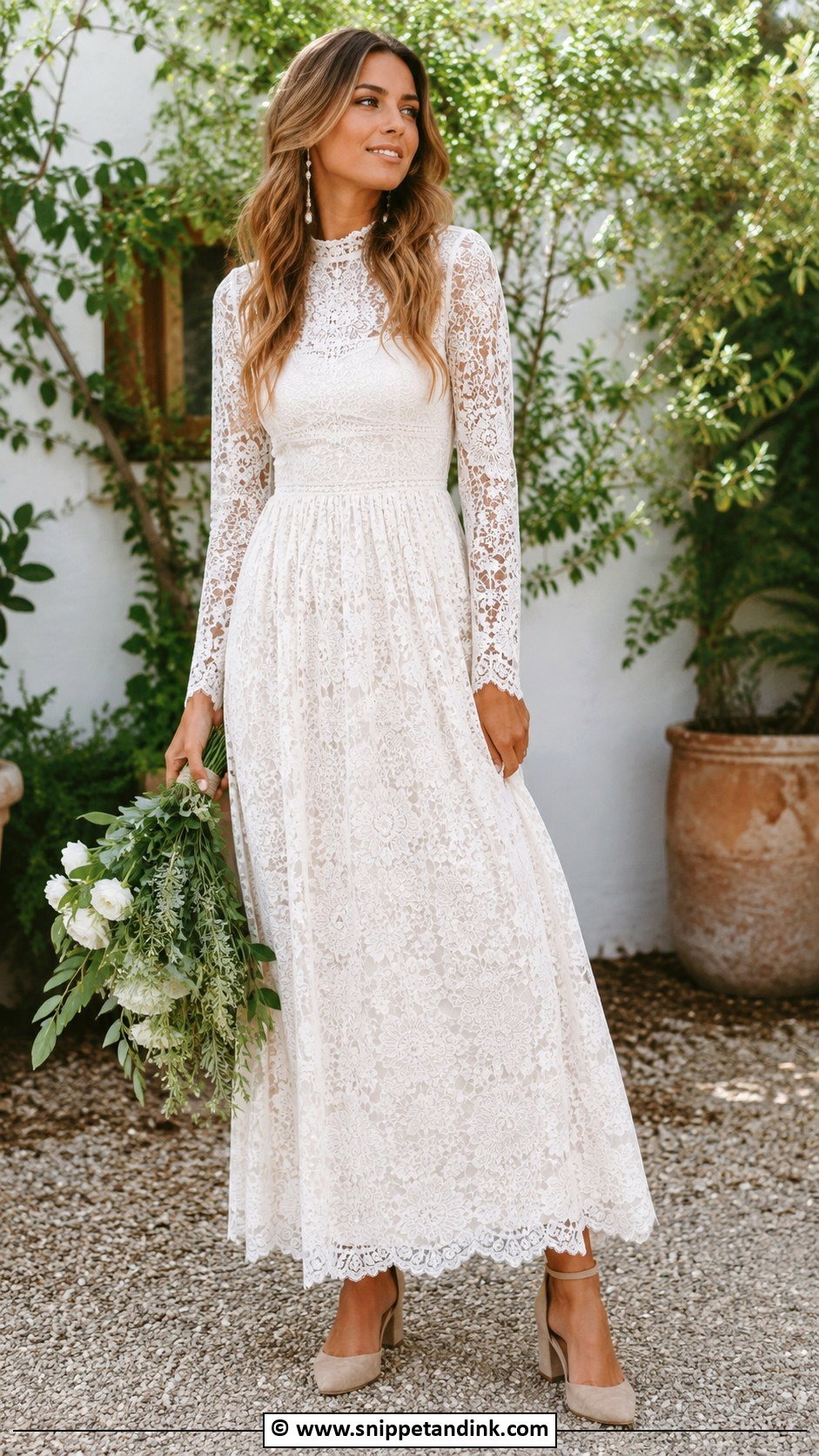1970s Boho Lace Wedding Dress - Snippet and Ink - 25 1970s Wedding Dress Ideas