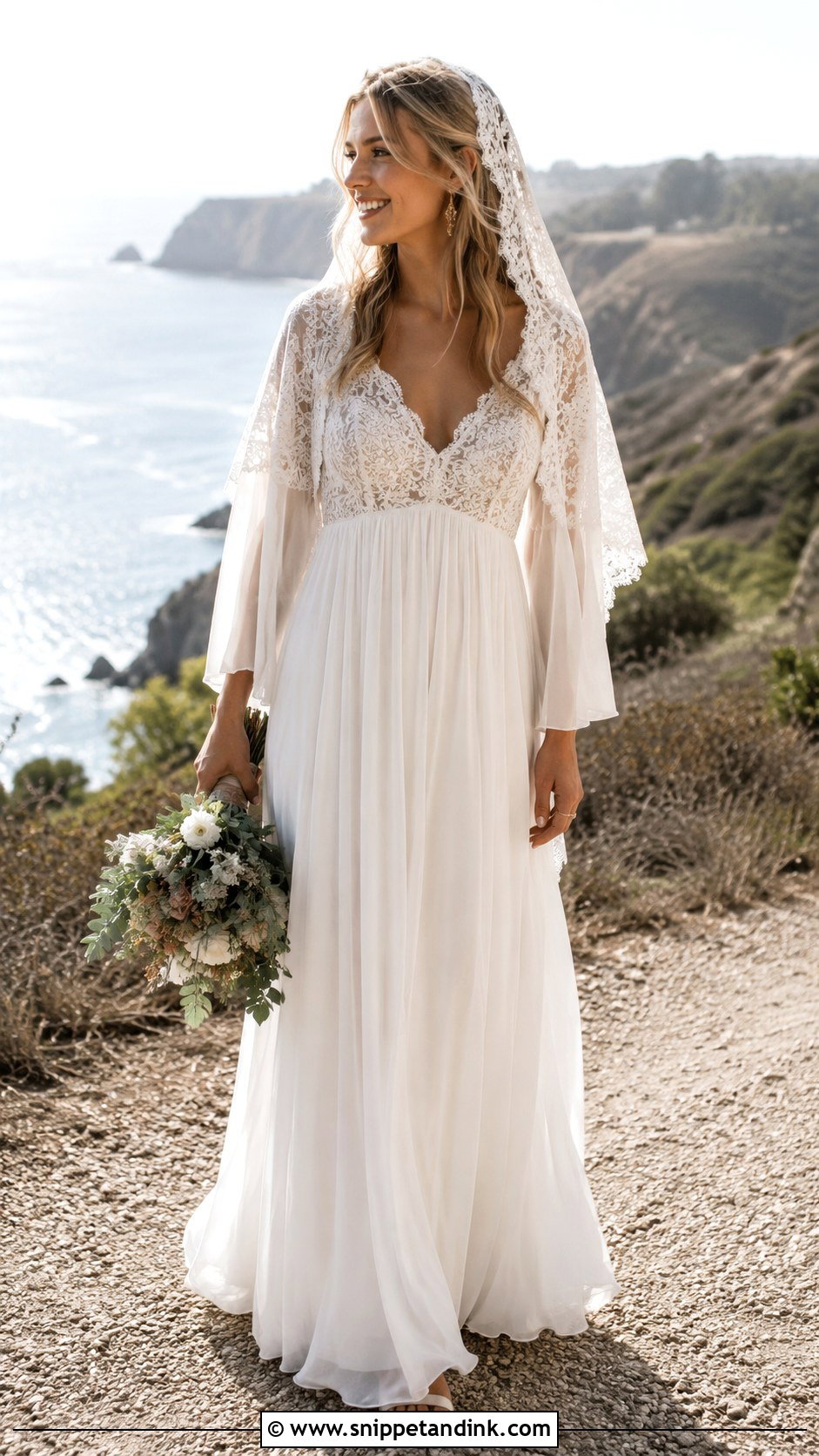 1970s Boho Wedding Dress - Snippet and Ink - 25 Modern Vintage Wedding Dress Ideas