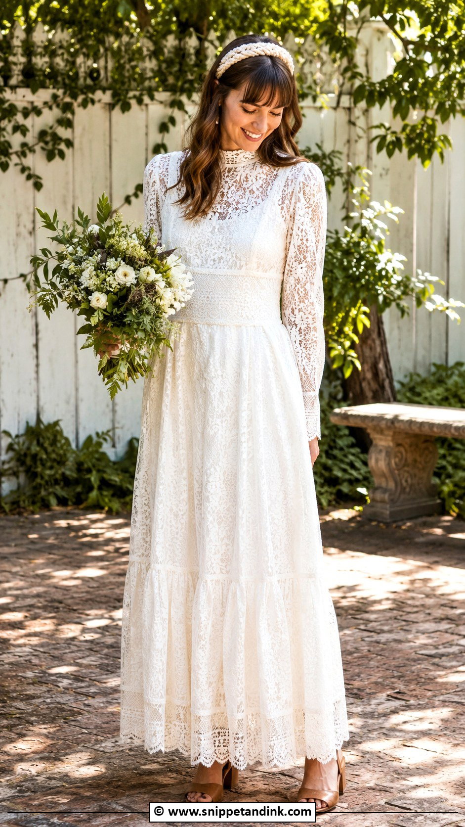 1970s Cotton Lace Wedding Dress - Snippet and Ink - 25 1970s Wedding Dress Ideas