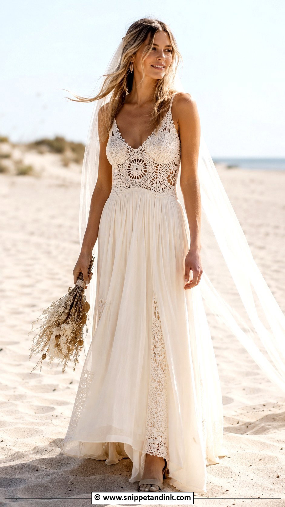 1970s Crochet Wedding Dress - Snippet and Ink - 30 Vintage Wedding Dress 1970s Ideas