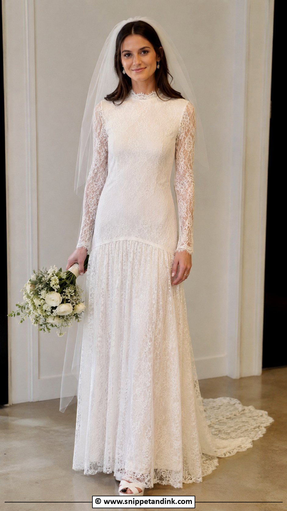 1970s Drop Waist Wedding Dress - Snippet and Ink - 30 Vintage Wedding Dress 1970s Ideas